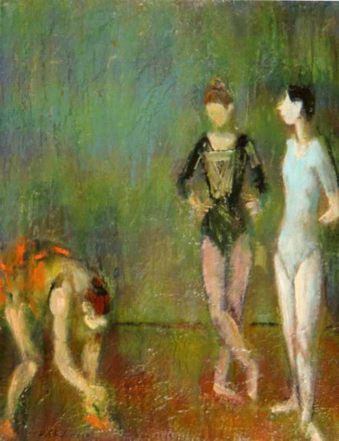 Ballerine, anni ’60, olio cm 50x40, esposta Asta n° 12, Vincent, Napoli, 2006